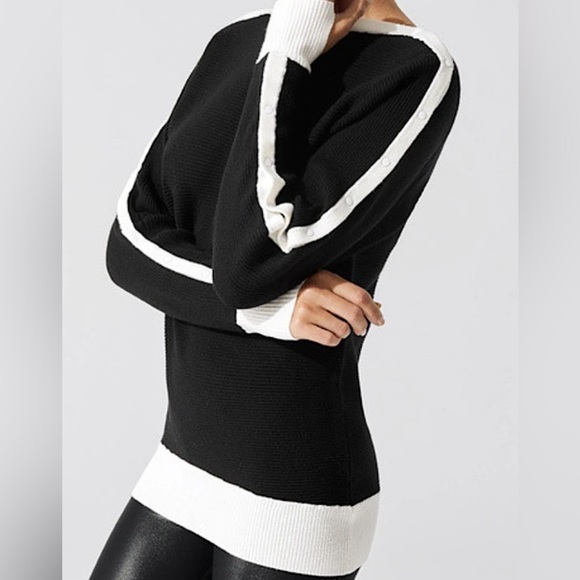 Blanc Noir Snap Button Intercept Cashmere Blend Pullover Sweater Size Small - Picture 14 of 15